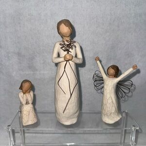 Lot of 3 Willow Tree Figures - Grateful, Angel of Caring, Angel of Courage *Read
